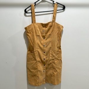 Mustard yellow corduroy dress